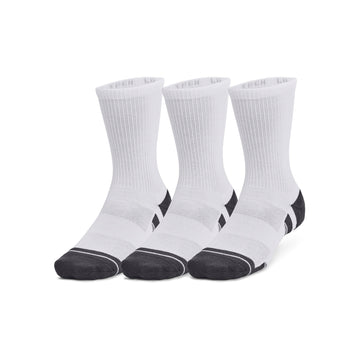 Under Armour Golf Performance Tech Crew Sock - 3 Pack White 100