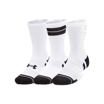 Under Armour Golf Performance Tech Crew Sock - 3 Pack White/Black 101