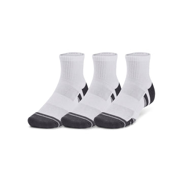 Under Armour Golf Performance Tech Quarter Sock - 3 Pack White 100