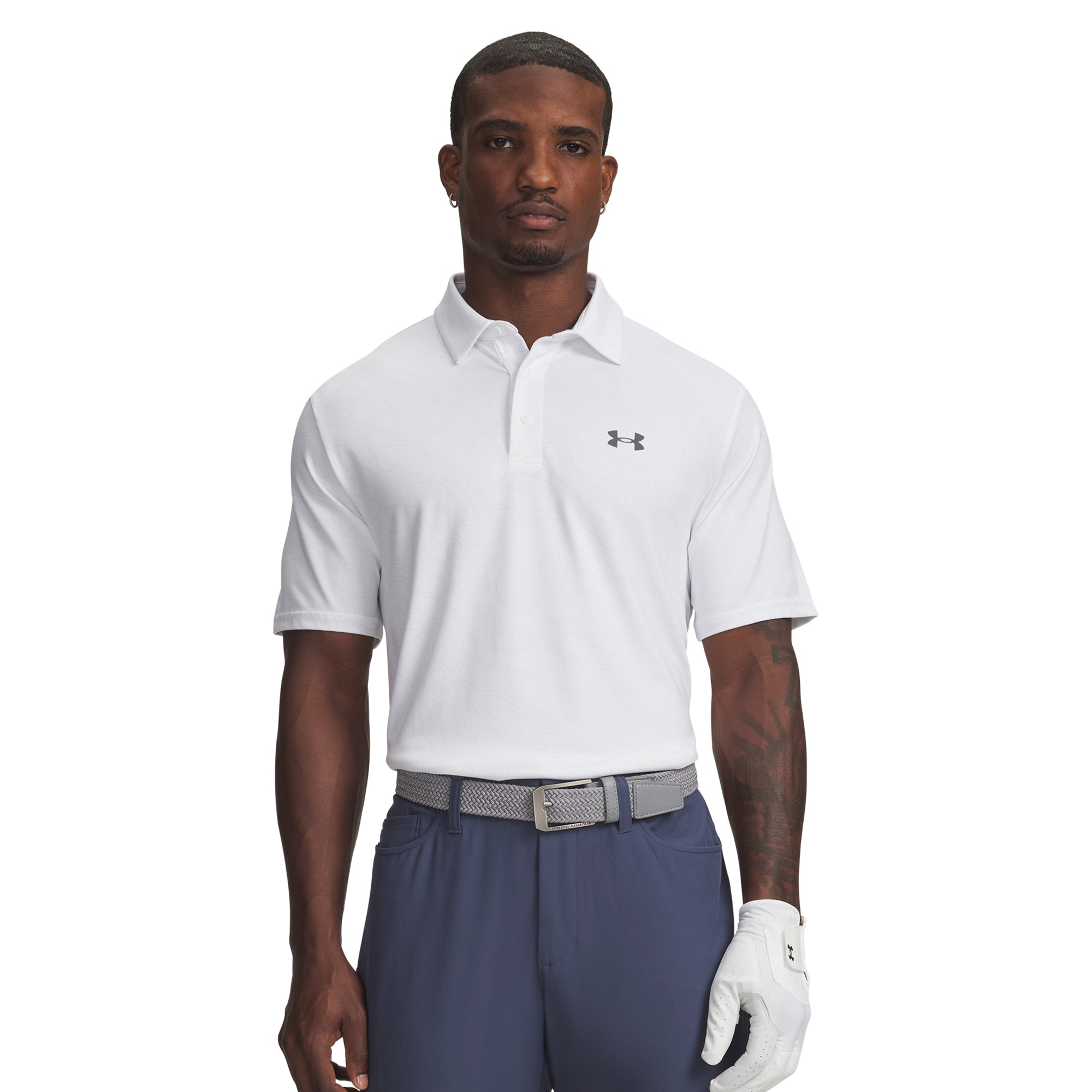 Under Armour Golf Playoff 3.0 Printed Shirt - Blue Haze / Midnight