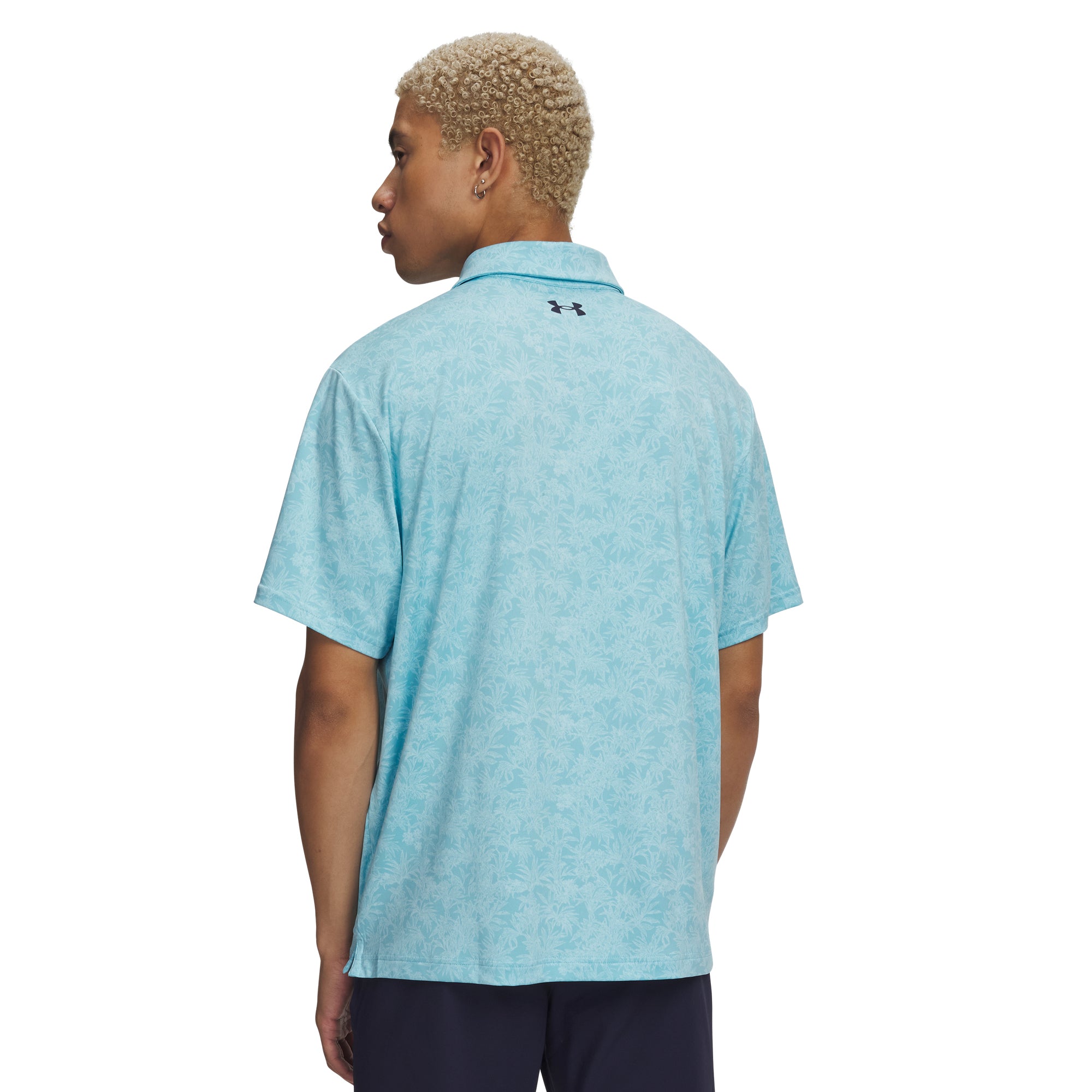 Under Armour Golf Playoff 3.0 Printed Shirt - Blue Haze / Midnight Navy ...