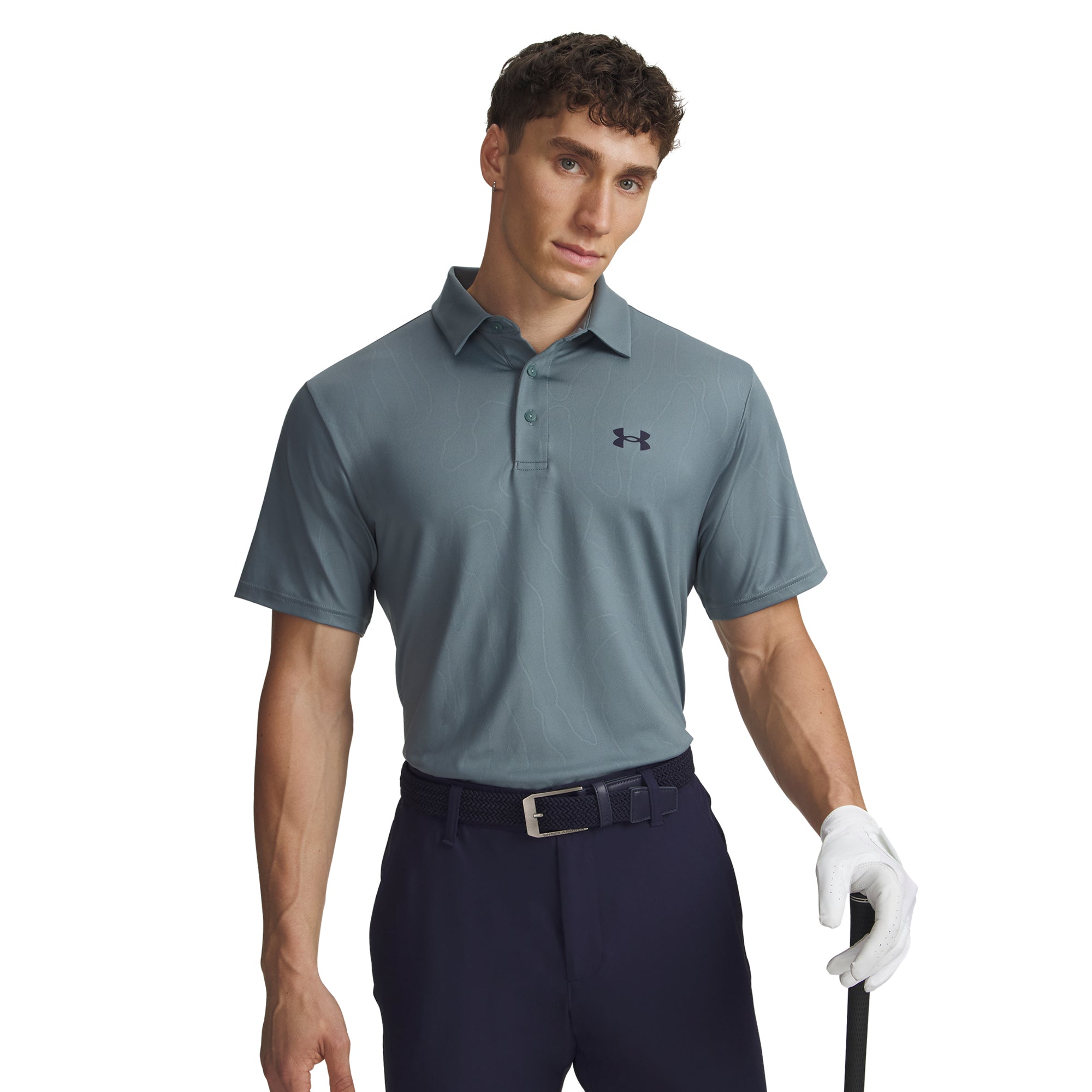 Under Armour Golf Playoff 3.0 Printed Shirt - Serpentine/Jasper
