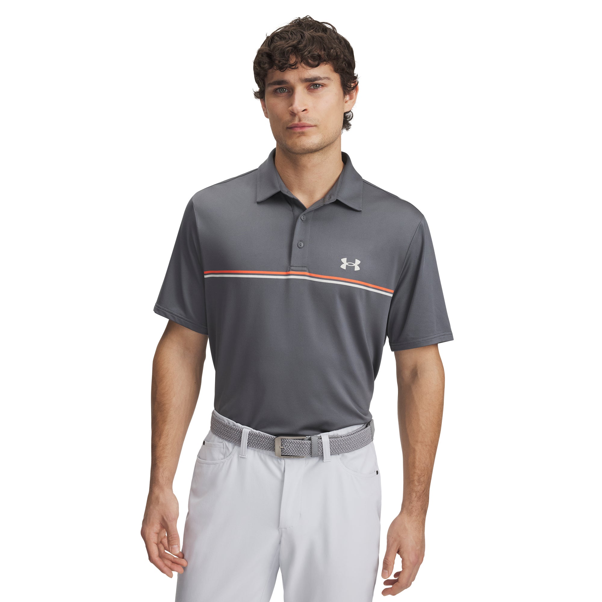 Under Armour Golf Playoff 3.0 Shirt Castlerock/Fire/Summit White 025