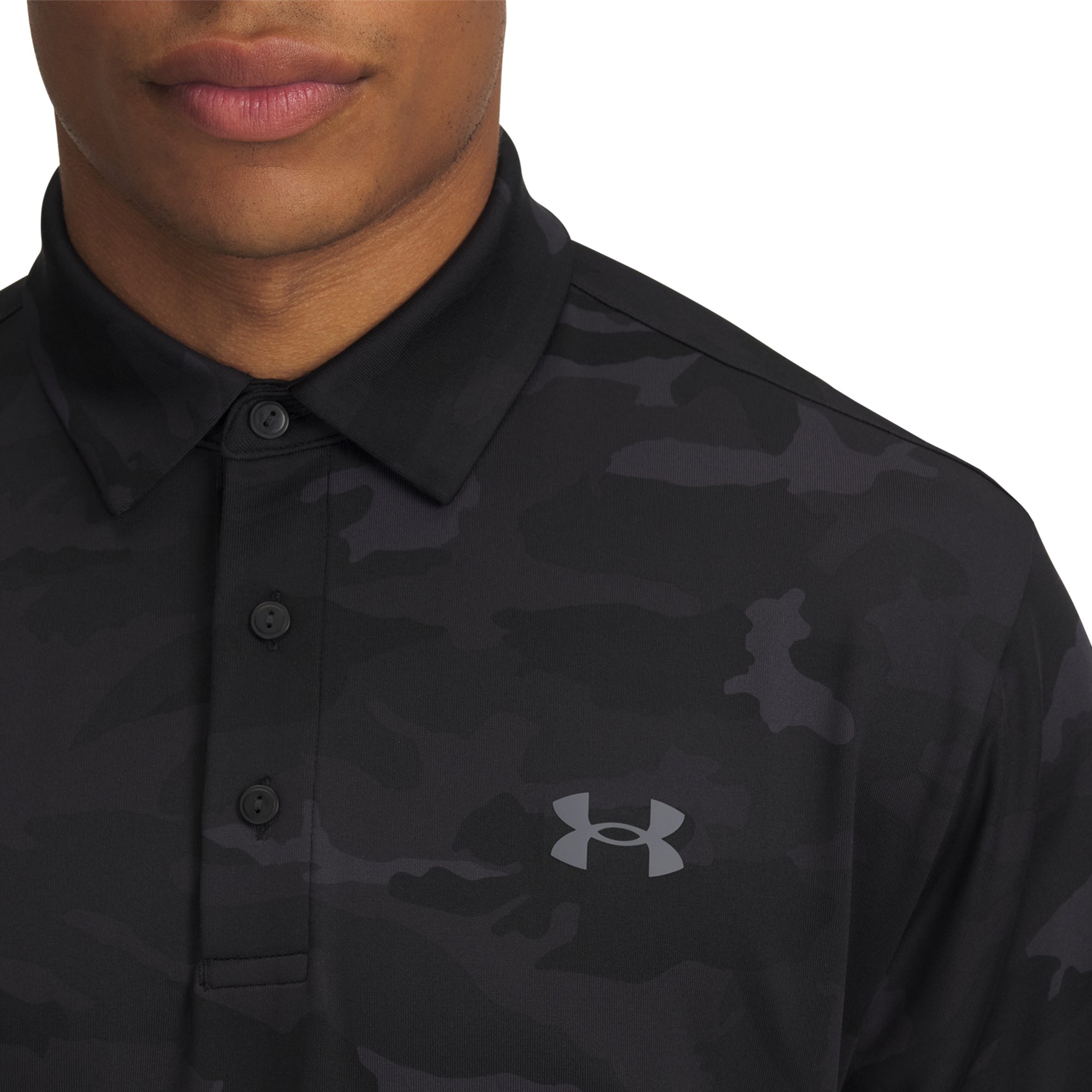 Under Armour Golf Playoff 3.0 Printed Shirt Black/Castlerock 012