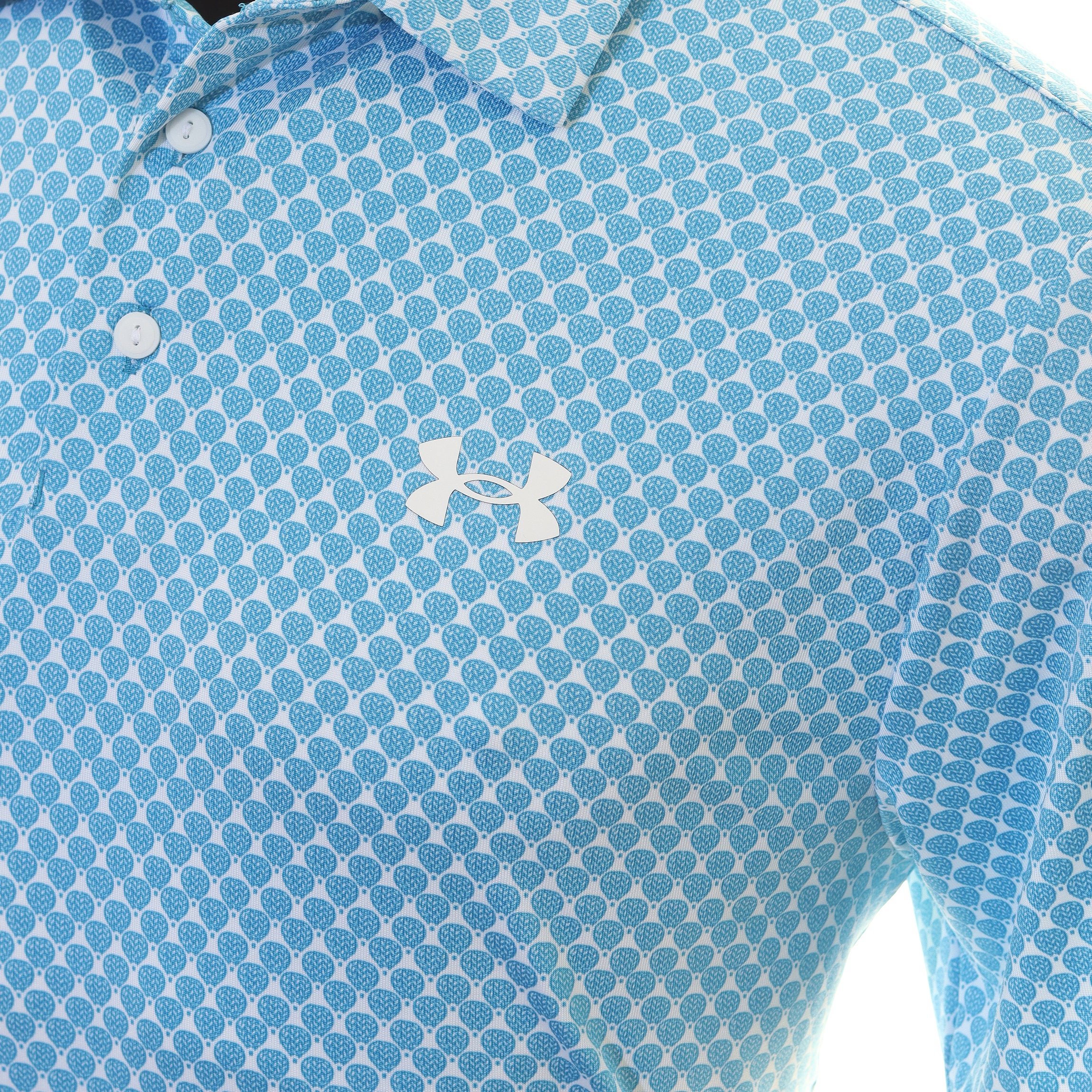 Under Armour Golf Playoff 3.0 Shirt 1378677 White Cosmic Blue 105