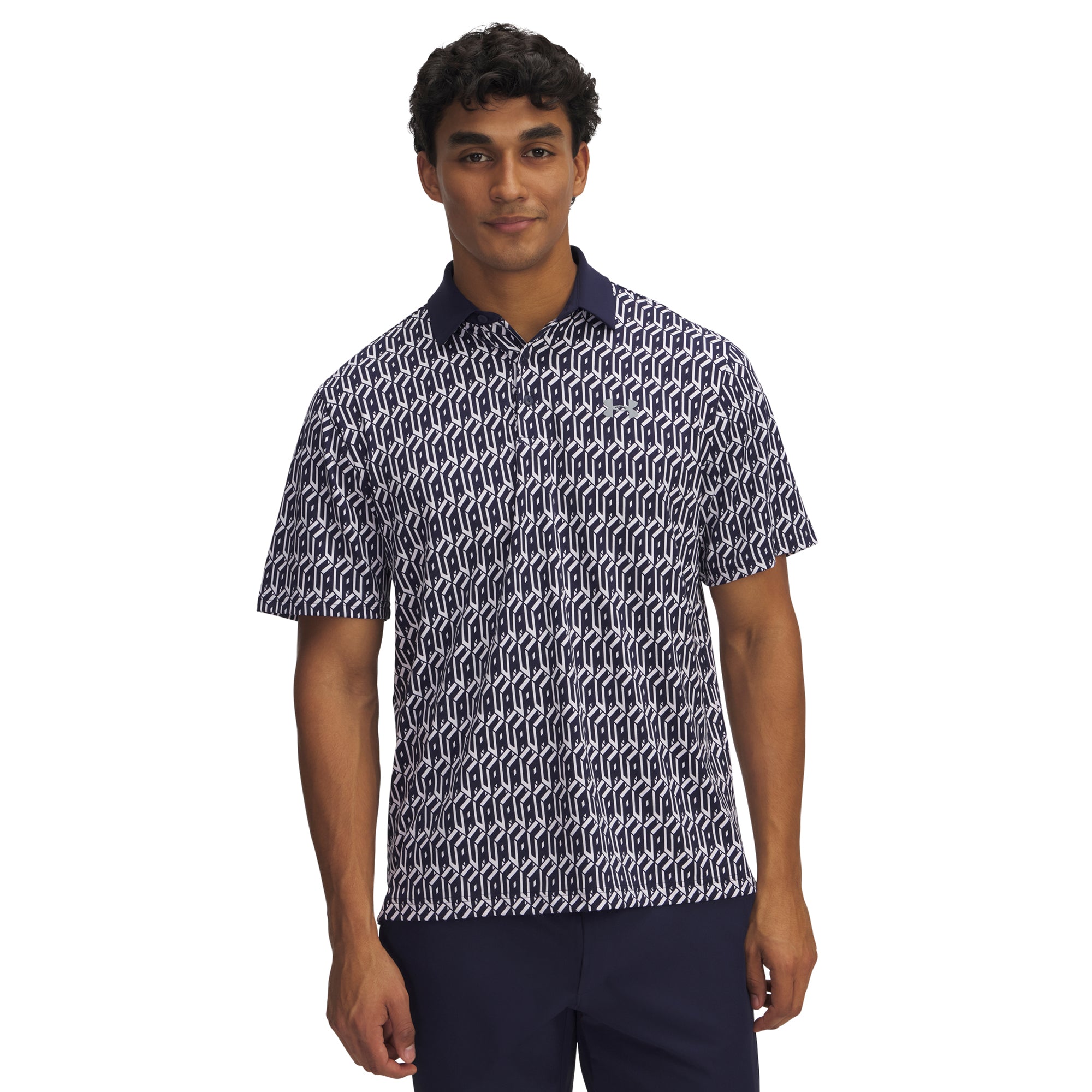 Under Armour Golf Playoff 3.0 Printed Shirt - Black