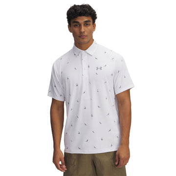Under Armour Golf Playoff 3.0 Printed Shirt White/Steel/Steel 117