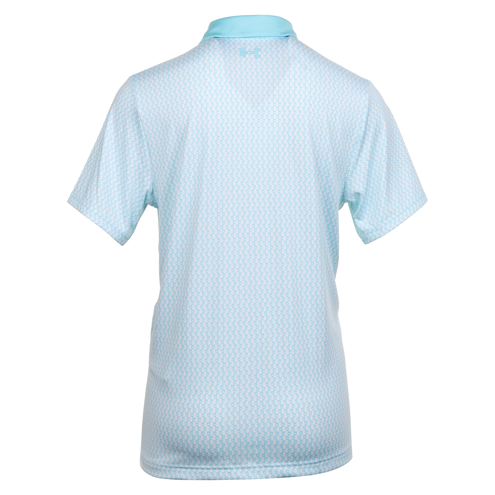 Under Armour Playoff Printed Golf Polo Shirt - Sky Blue/White Under Armour Playoff Printed Golf Polo Shirt - Sky Blue/White