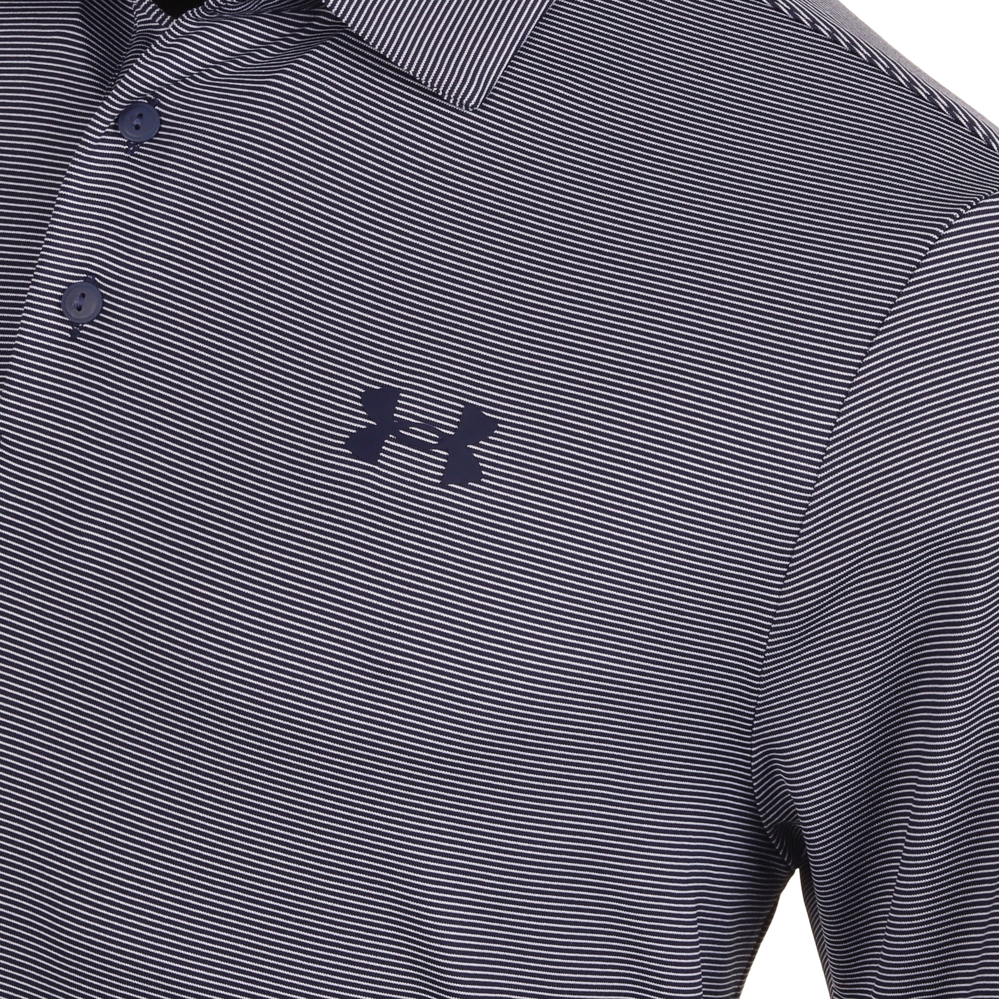 Under Armour Playoff Stripe Golf Polo Shirt - Midnight Navy Under Armour Playoff Stripe Golf Polo Shirt - Midnight Navy
