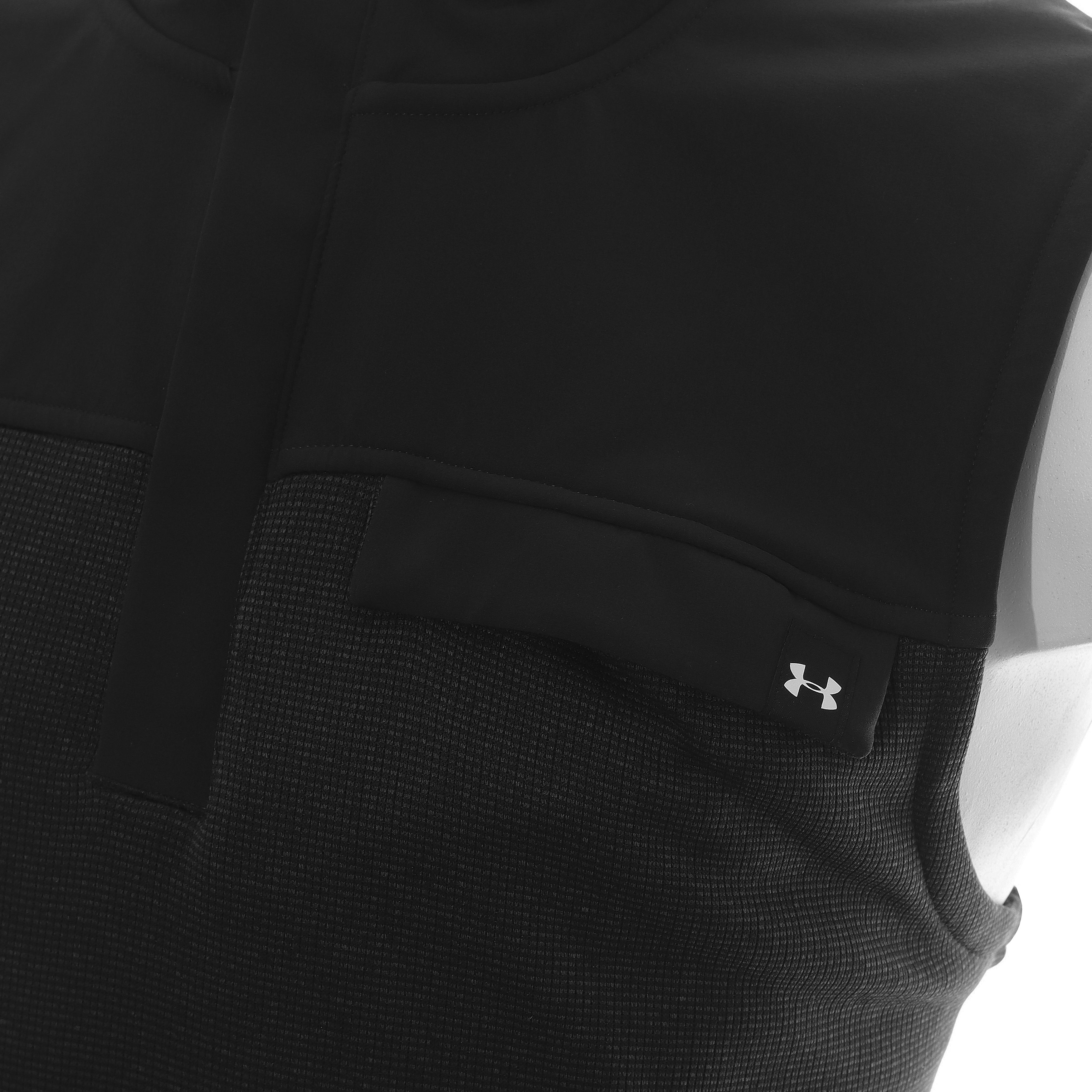 Under Armour Golf Storm Sweater Fleece Hooded Vest 1382921 Black 001