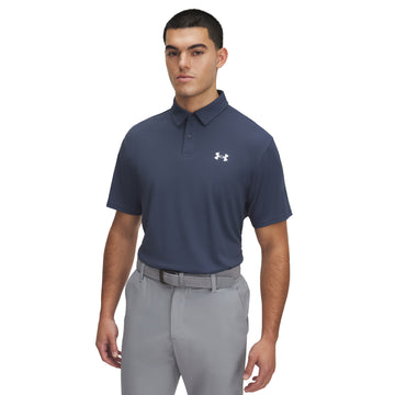 Under Armour Golf T2G Pique Shirt Downpour Grey/White 044