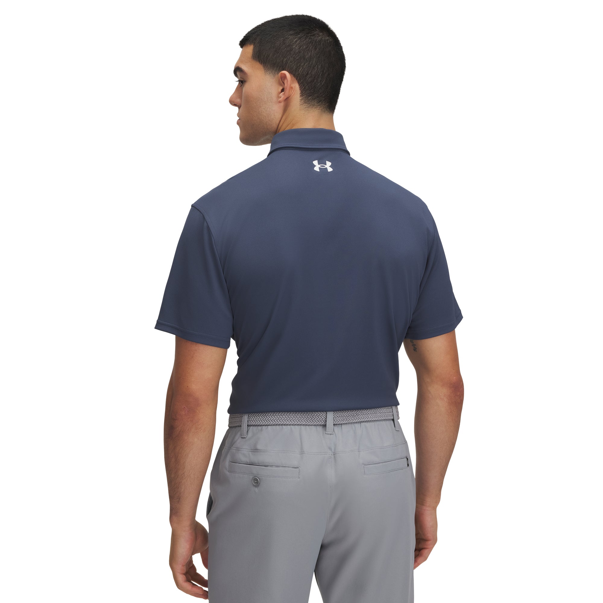 Under Armour Golf T2G Pique Shirt Downpour Grey/White 044
