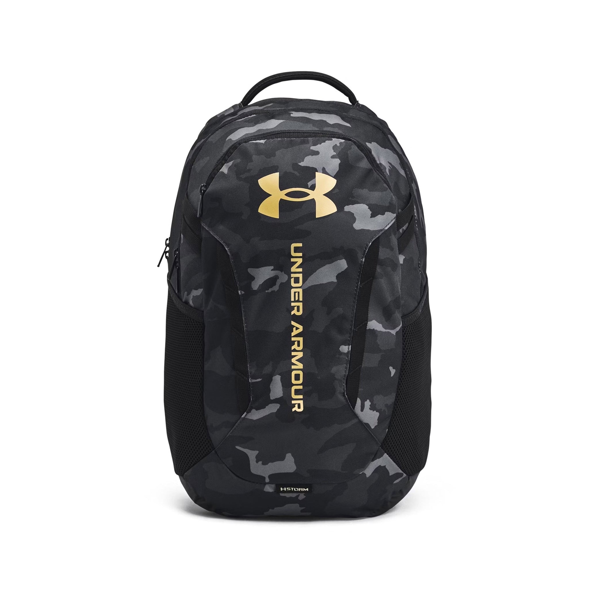 Under Armour Hustle 6.0 Backpack Black/Metallic Gold 001