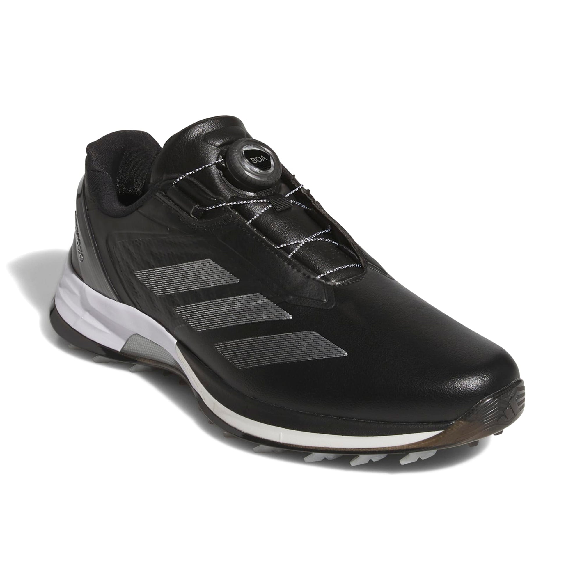 adidas Adizero ZG LO BOA Golf Shoes - Core Black/Silver/Iron