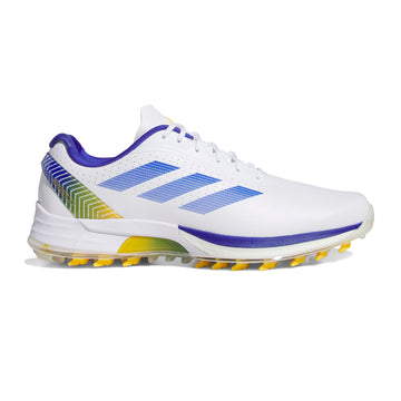 adidas Adizero ZG Team Europe Golf Shoes White/Lucid Blue/Yellow