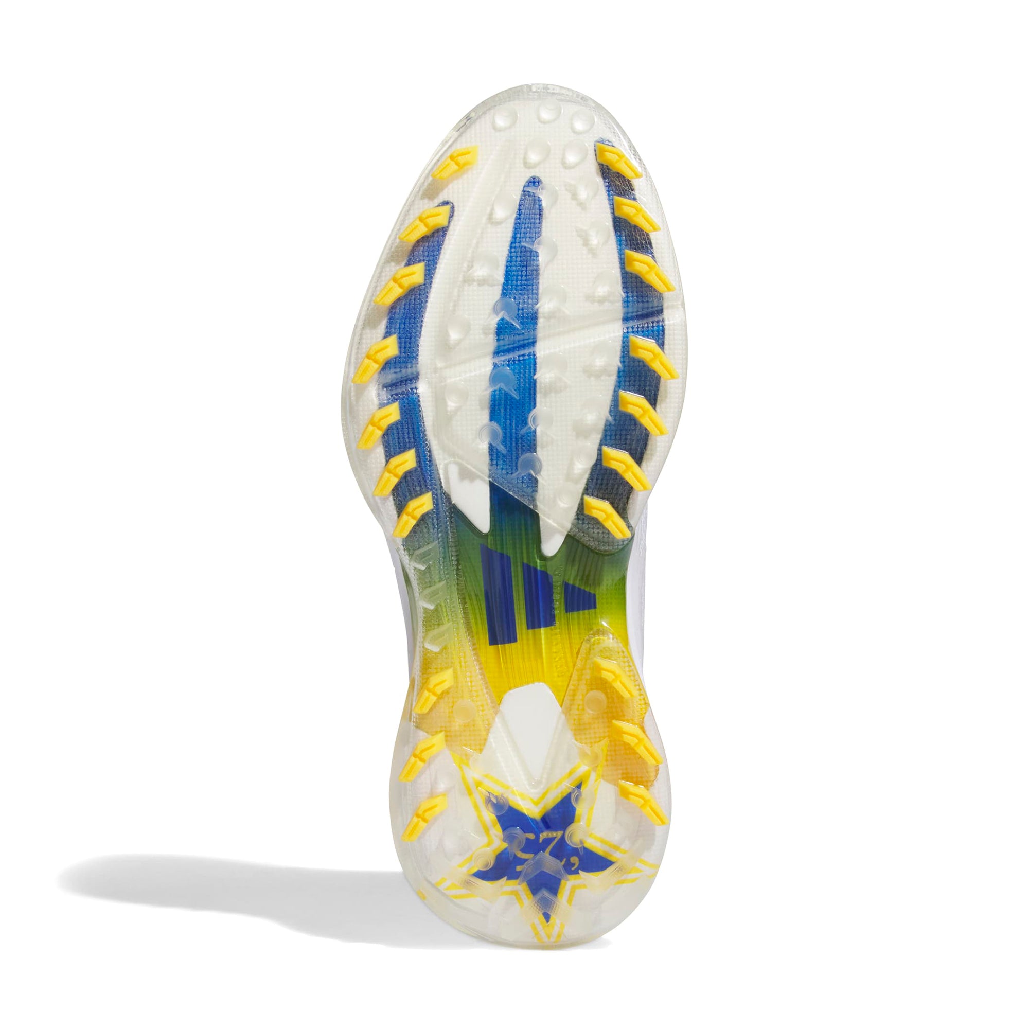 adidas Adizero ZG Team Europe Golf Shoes - White/Lucid Blue/Yellow - JS1897  - Function18