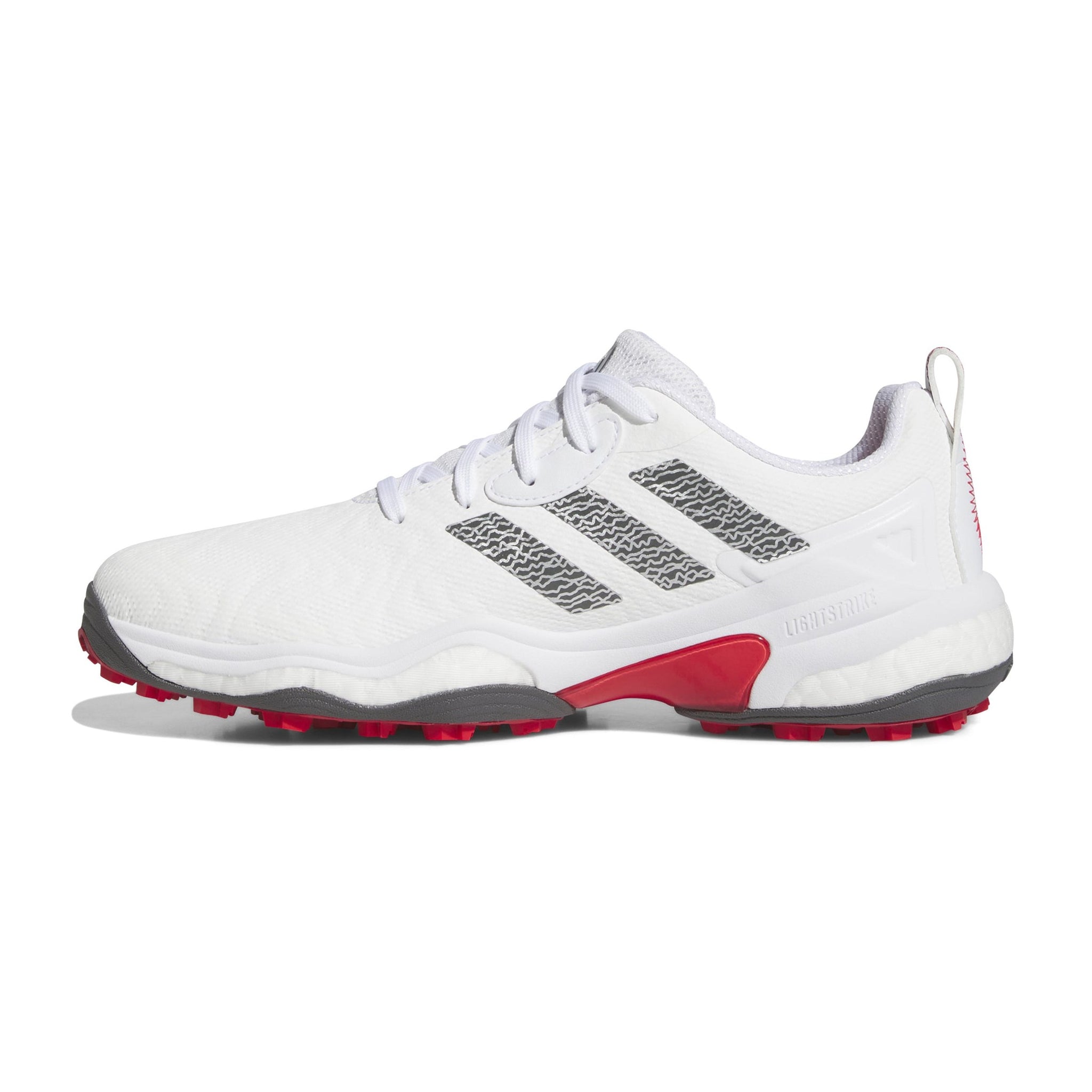 adidas CODECHAOS 25 Golf Shoes White/Grey/Lucid Red