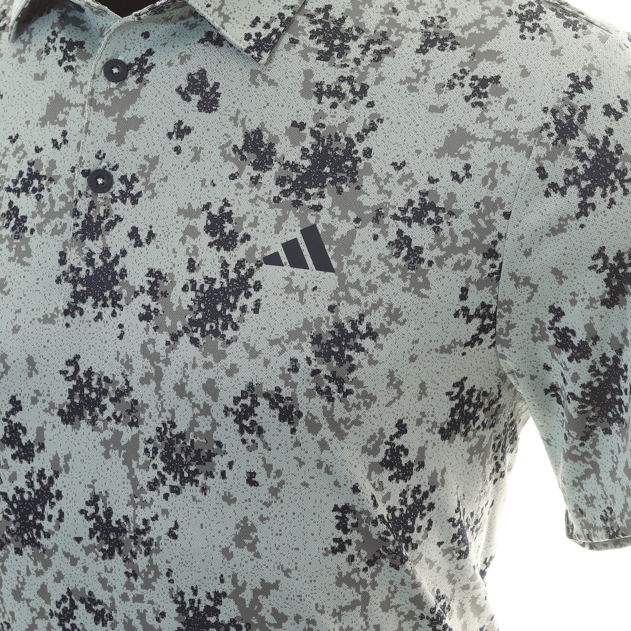 adidas Golf Burst Jacquard Shirt Semi Flash Aqua 