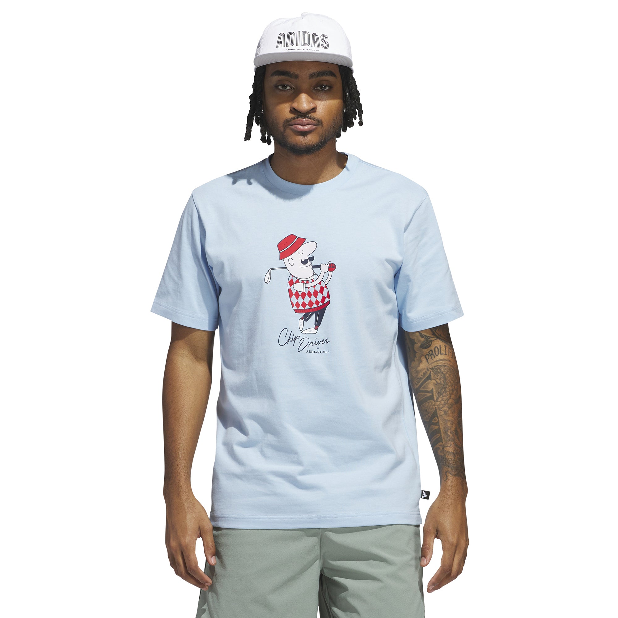 adidas Golf Classic Chip Graphic Tee Clear Sky