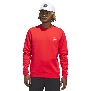 adidas Golf Crew Neck Sweater Pure Ruby