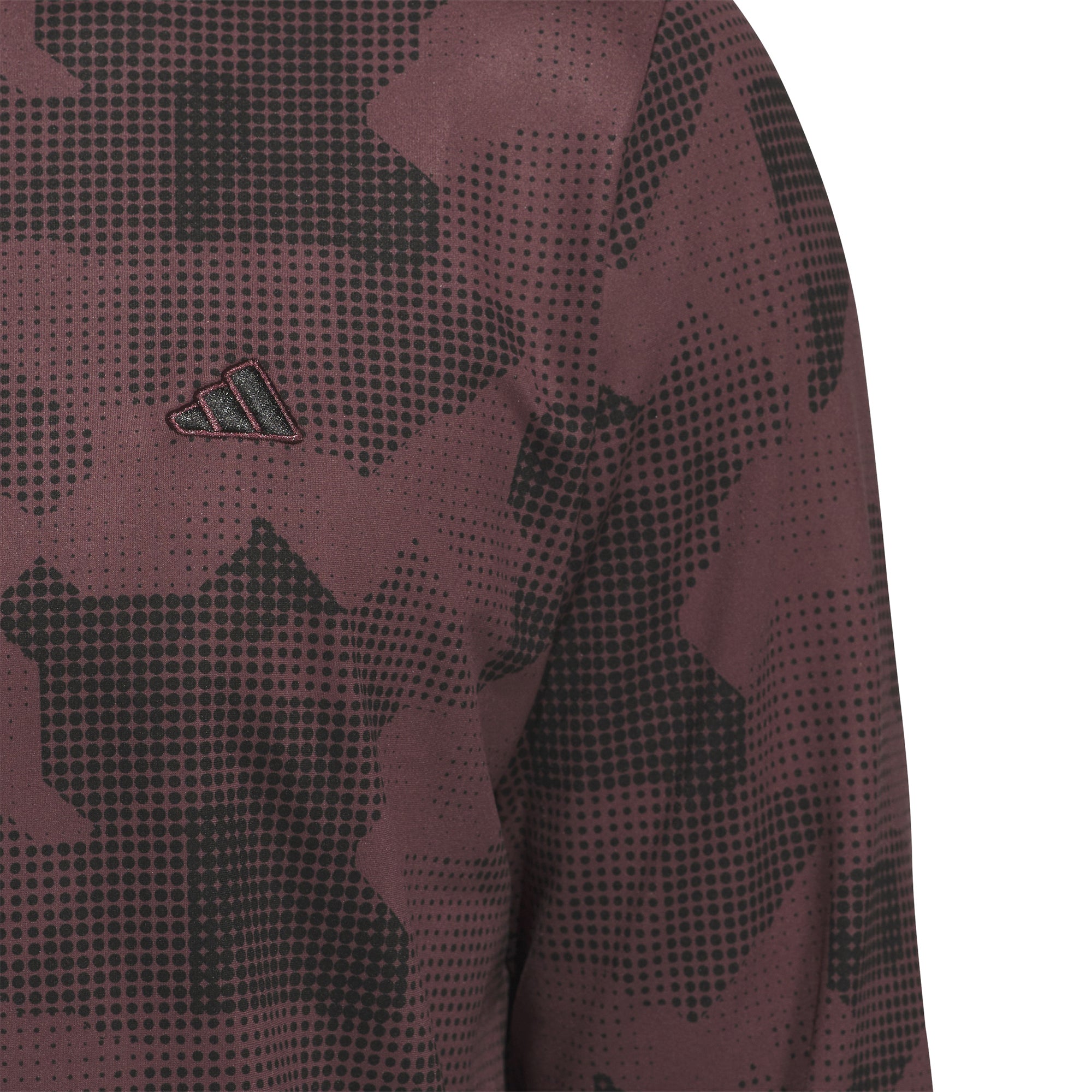 adidas Golf Go-To Print 1/4 Zip Aurora Ruby