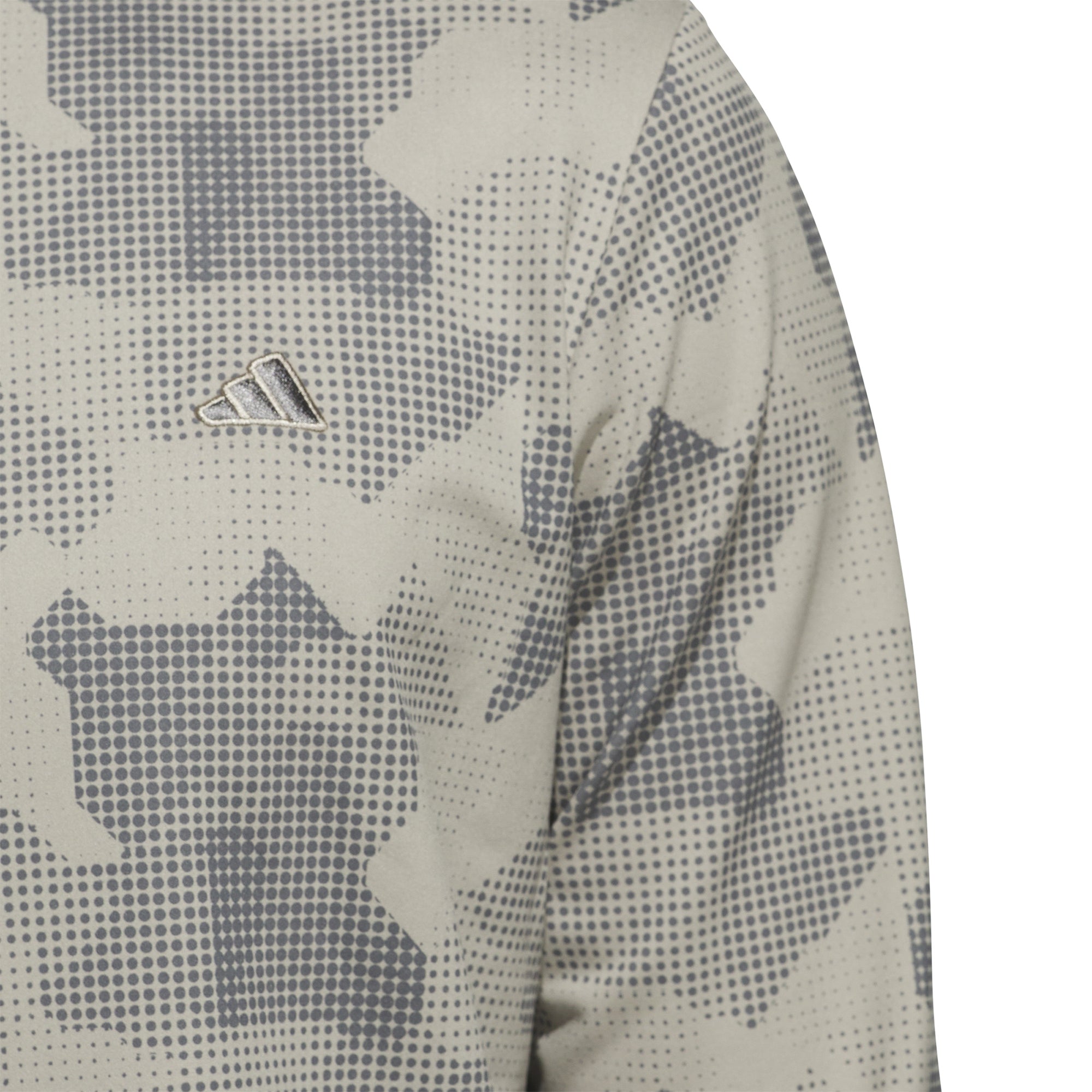 adidas Golf Go-To Print 1/4 Zip Putty Beige