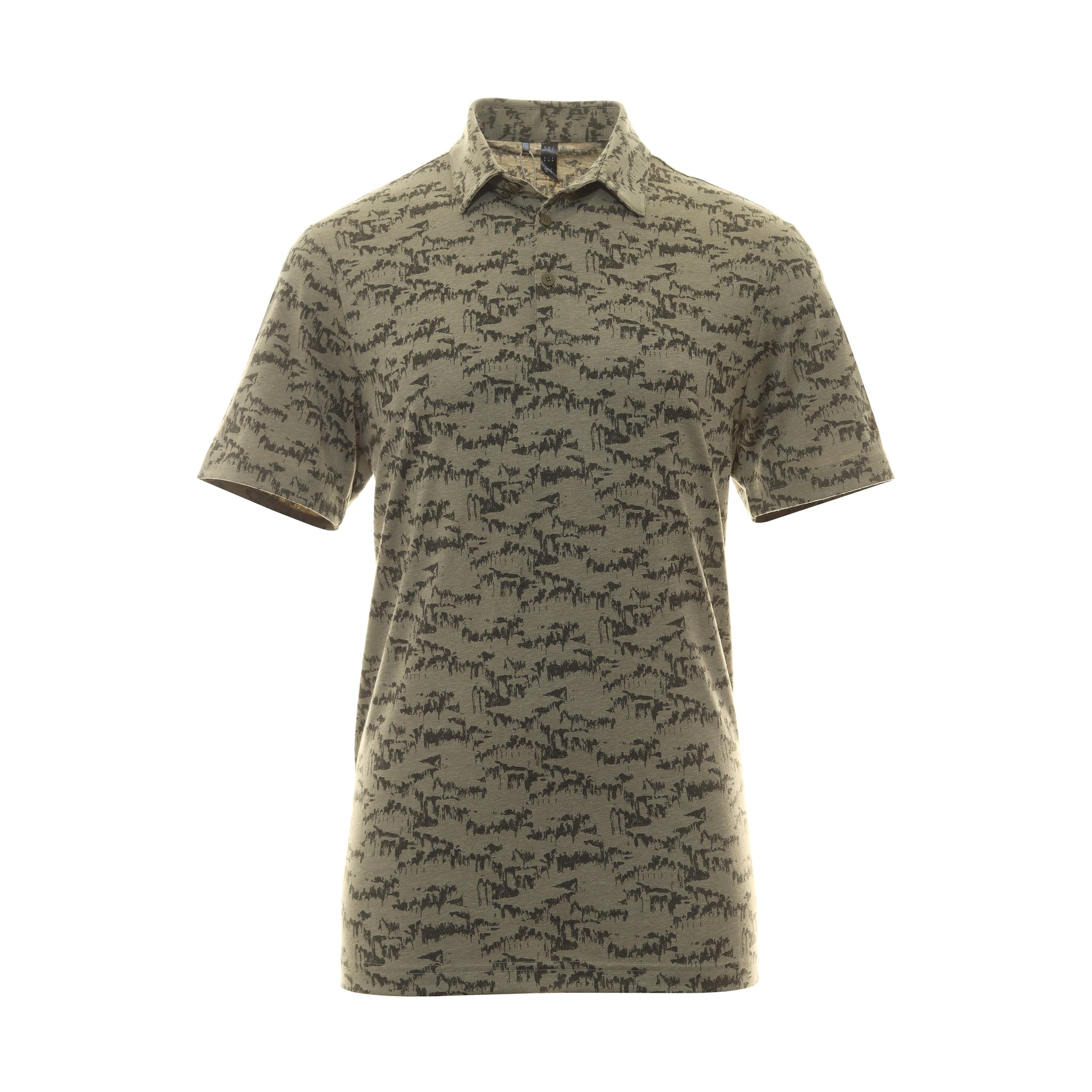 adidas Golf Go To Printed Shirt II7836 Olive Strata Function18 Restrictedgs