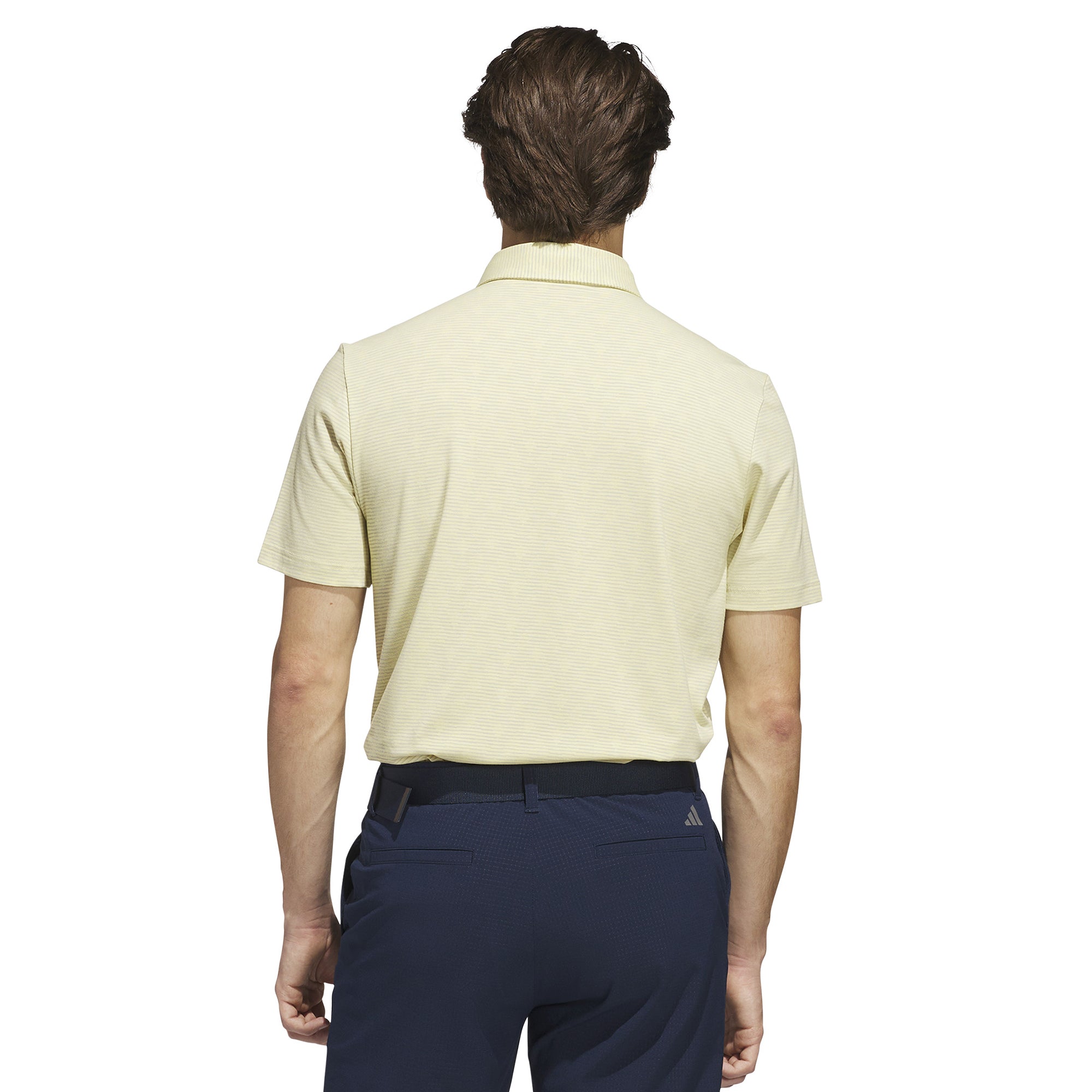 adidas Golf Go-To Stripe Shirt Powder Yellow Melange/Silver