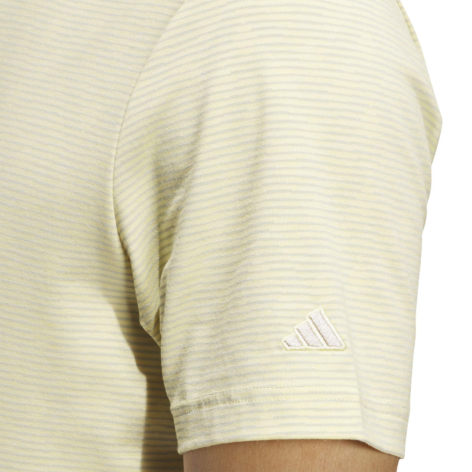 adidas Golf Go-To Stripe Shirt Powder Yellow Melange/Silver