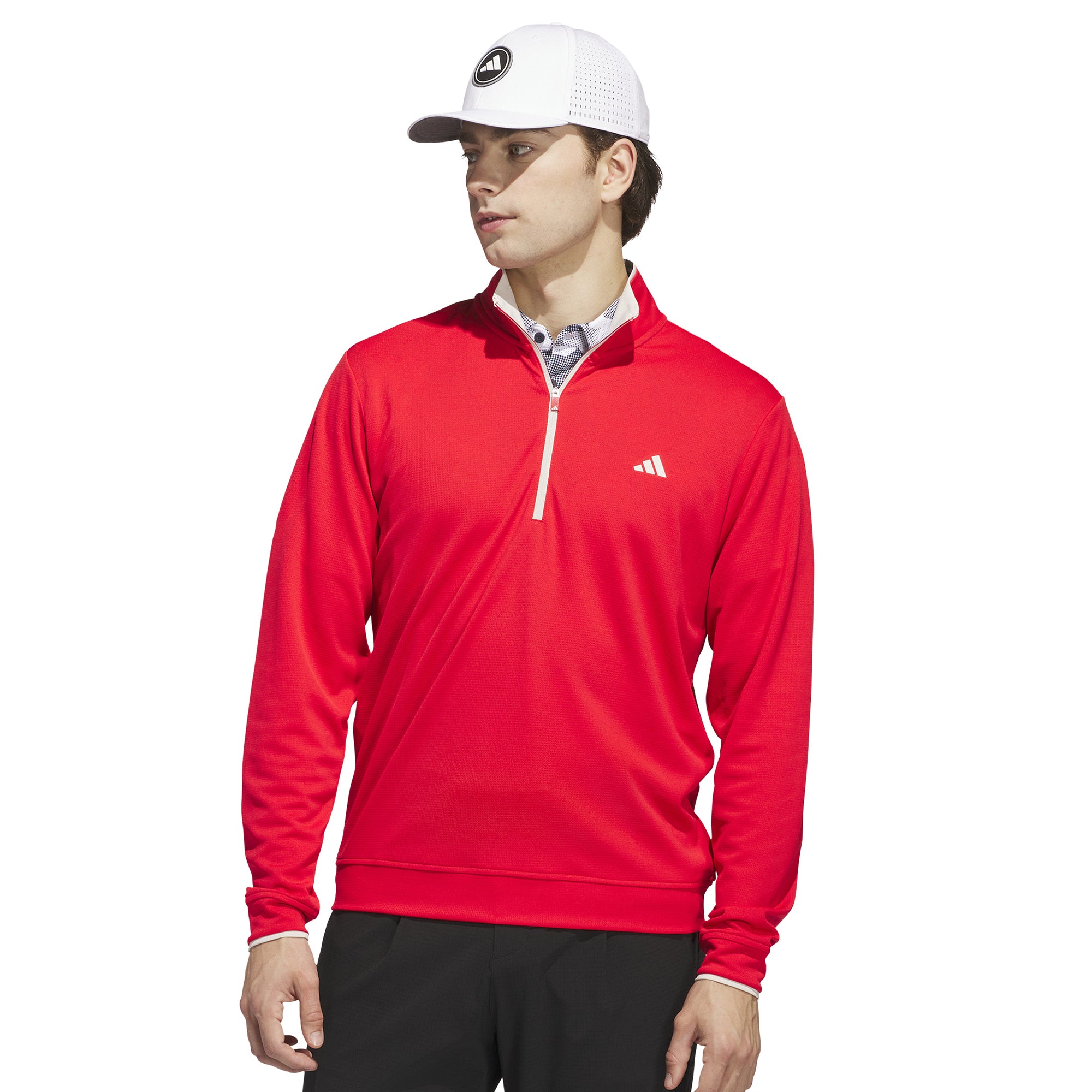 adidas Golf Lightweight 1/2 Zip Pure Ruby