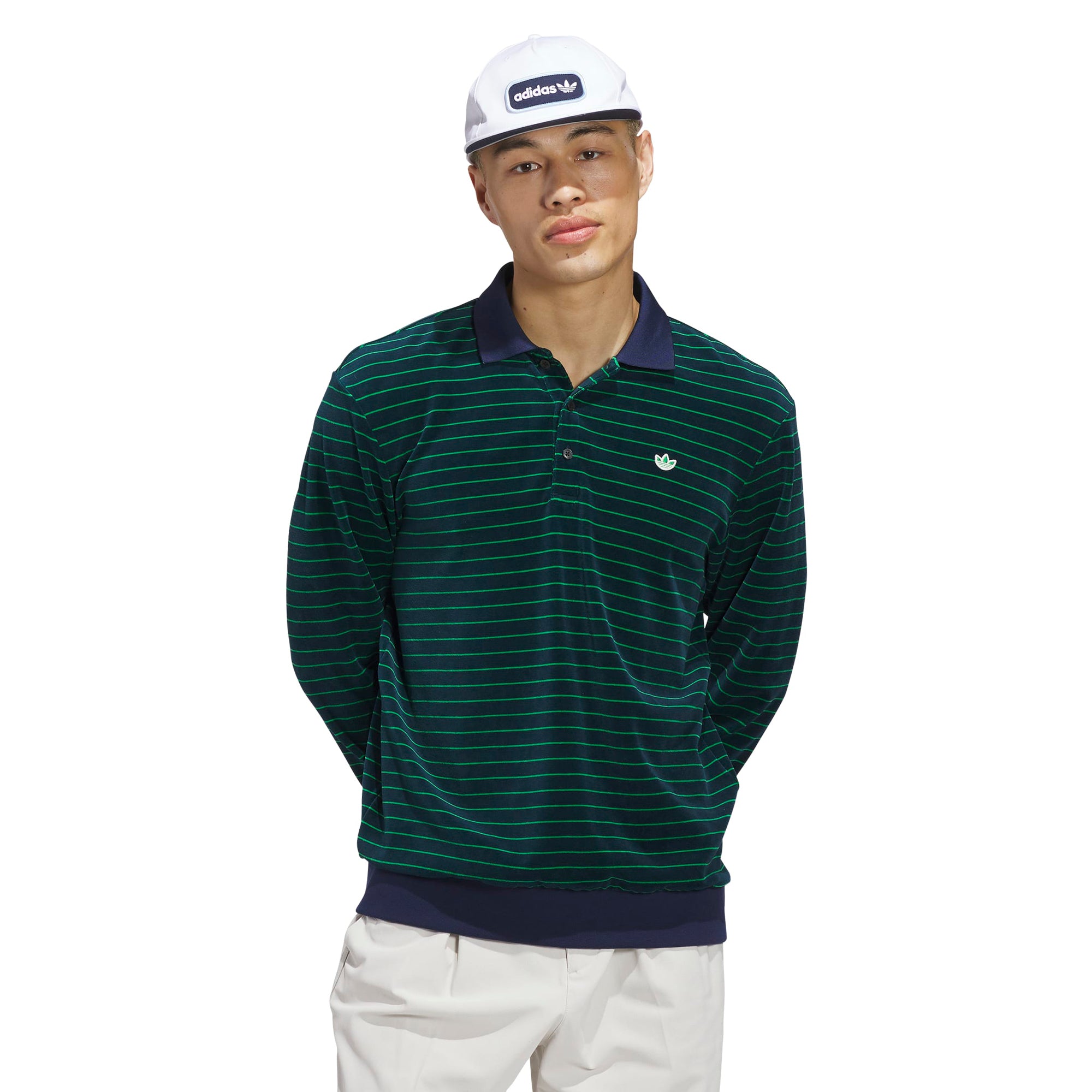 adidas Golf Originals Velour Long Sleeve Shirt - Night Indigo