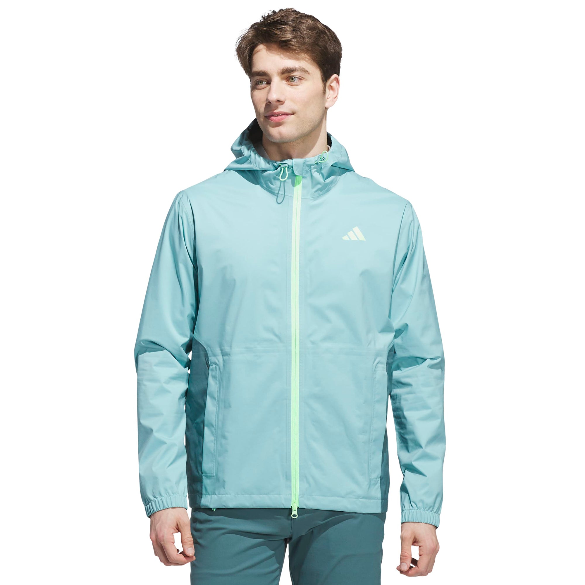 adidas Golf RAIN.RDY Hooded Waterproof Jacket Mint Tone