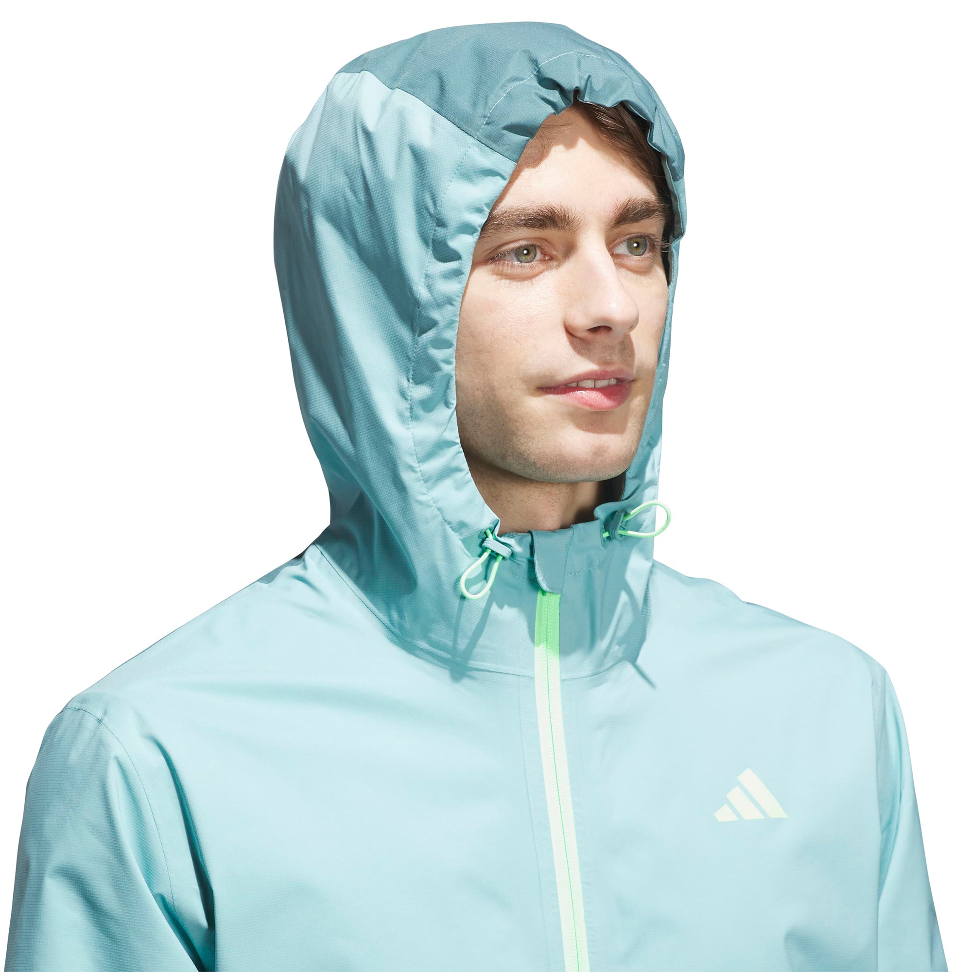 adidas Golf RAIN.RDY Hooded Waterproof Jacket Mint Tone