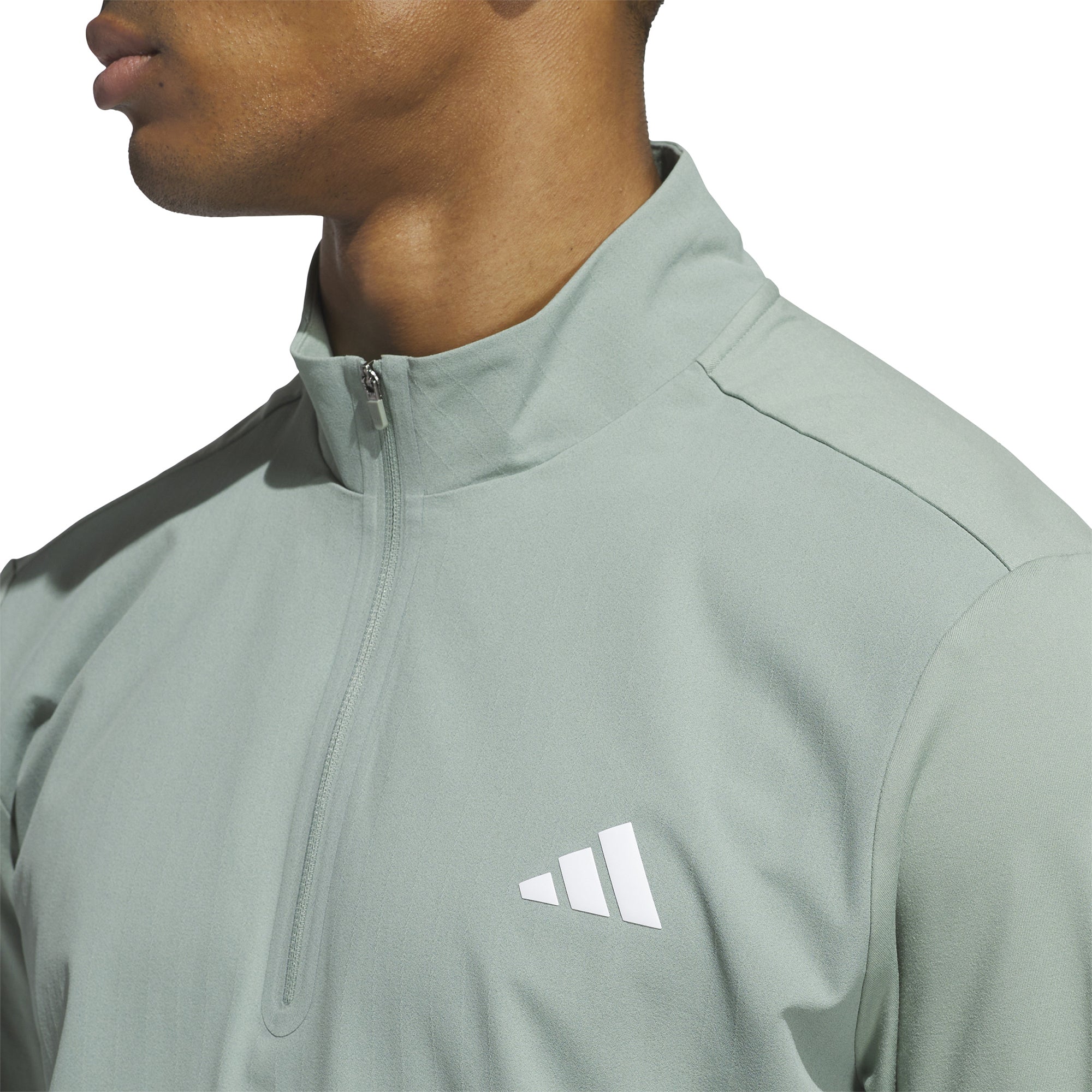 adidas Golf Tour 1/4 Zip Silver Green