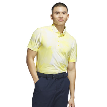adidas Golf Tour Printed Mesh Shirt Pure Sulphur/White