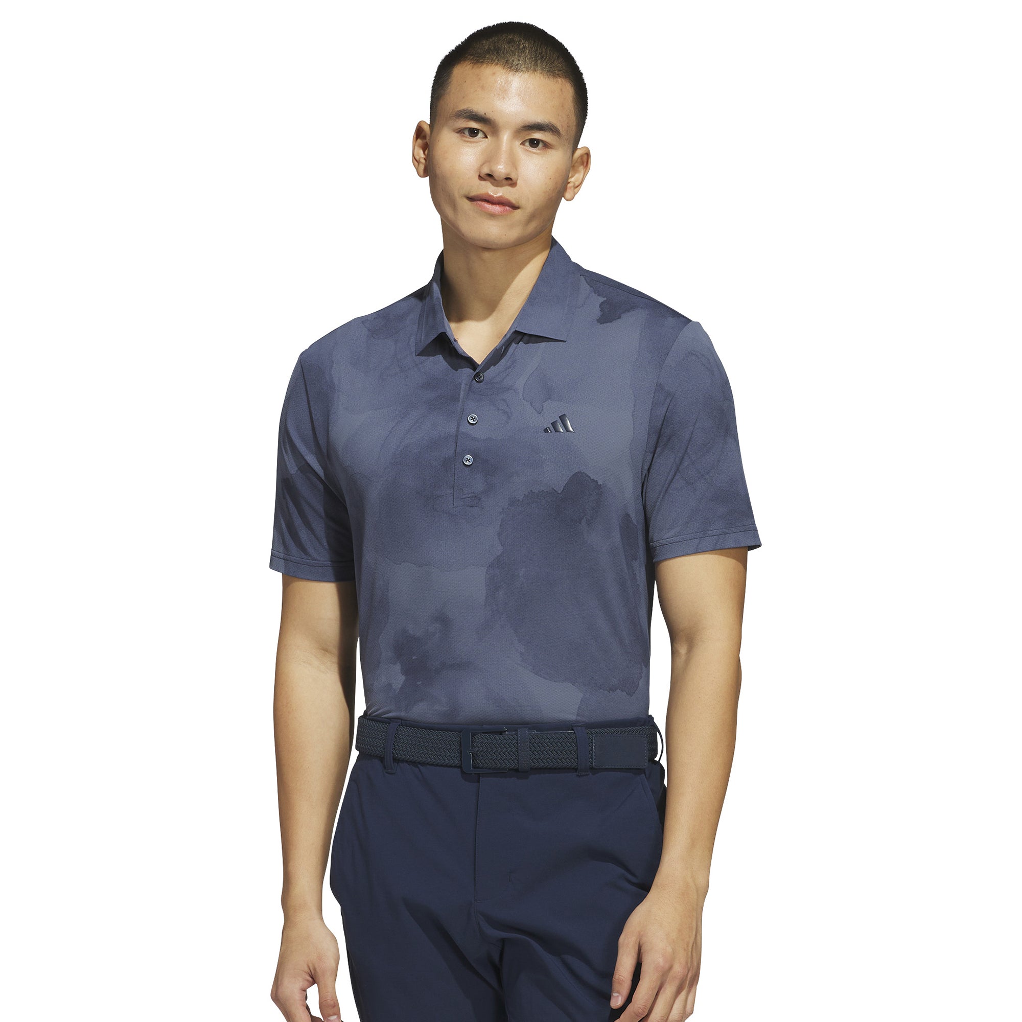 adidas Golf Tour Printed Mesh Shirt Collegiate Navy/Preloved Ink