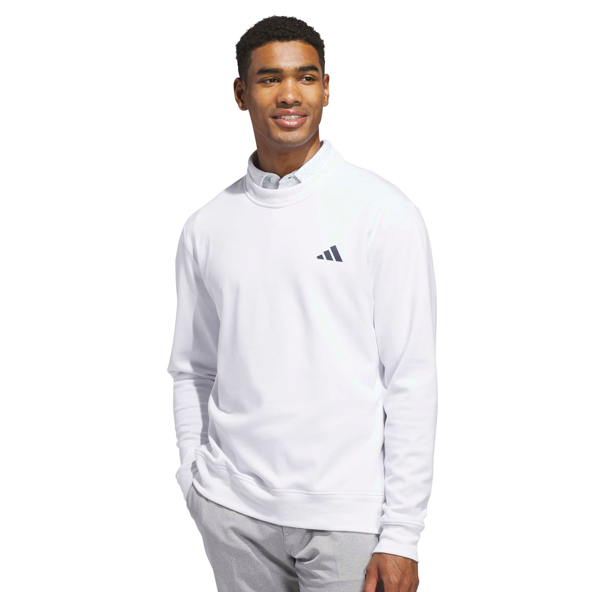 adidas Golf Ultimate365 Climawarm Crew Neck - Crystal Sky - KV1328