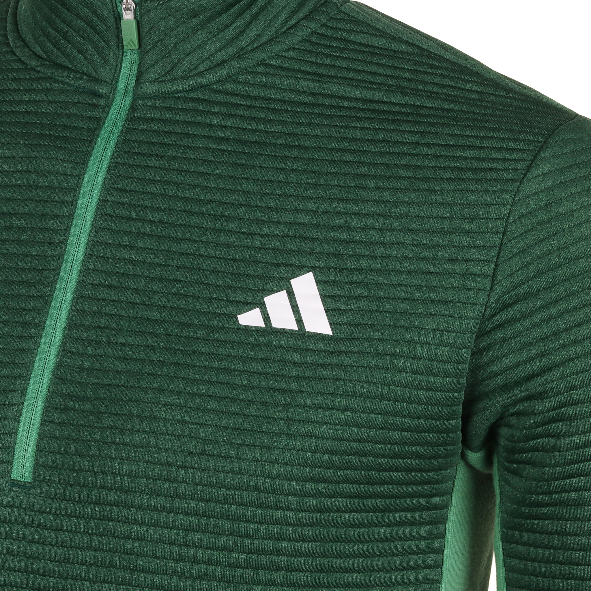 adidas Golf Ultimate365 DWR Textured 1/4 Zip Collegiate Green/Preloved Green