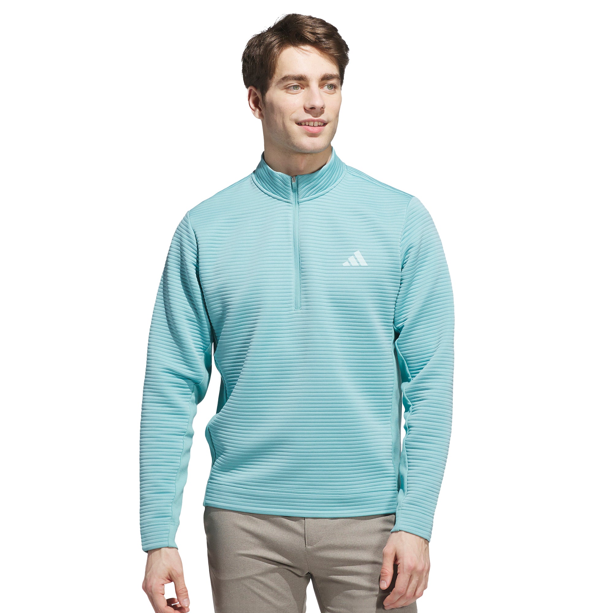 adidas Golf Ultimate365 DWR Textured 1/4 Zip Mint Tone