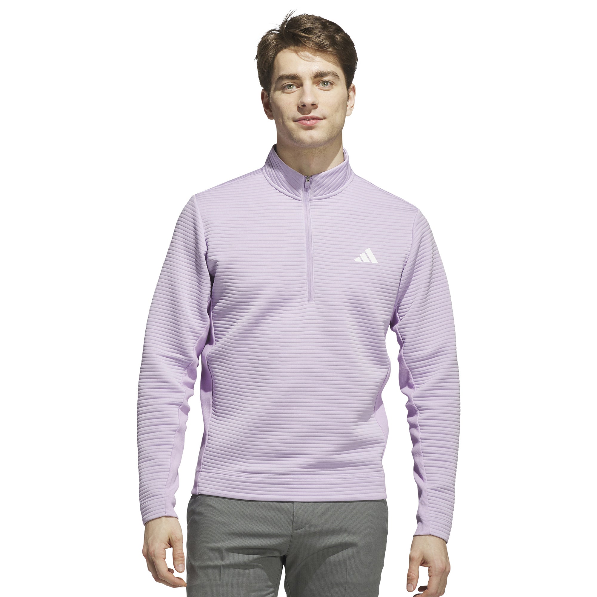 adidas Golf Ultimate365 DWR Textured 1/4 Zip - White - IL0559