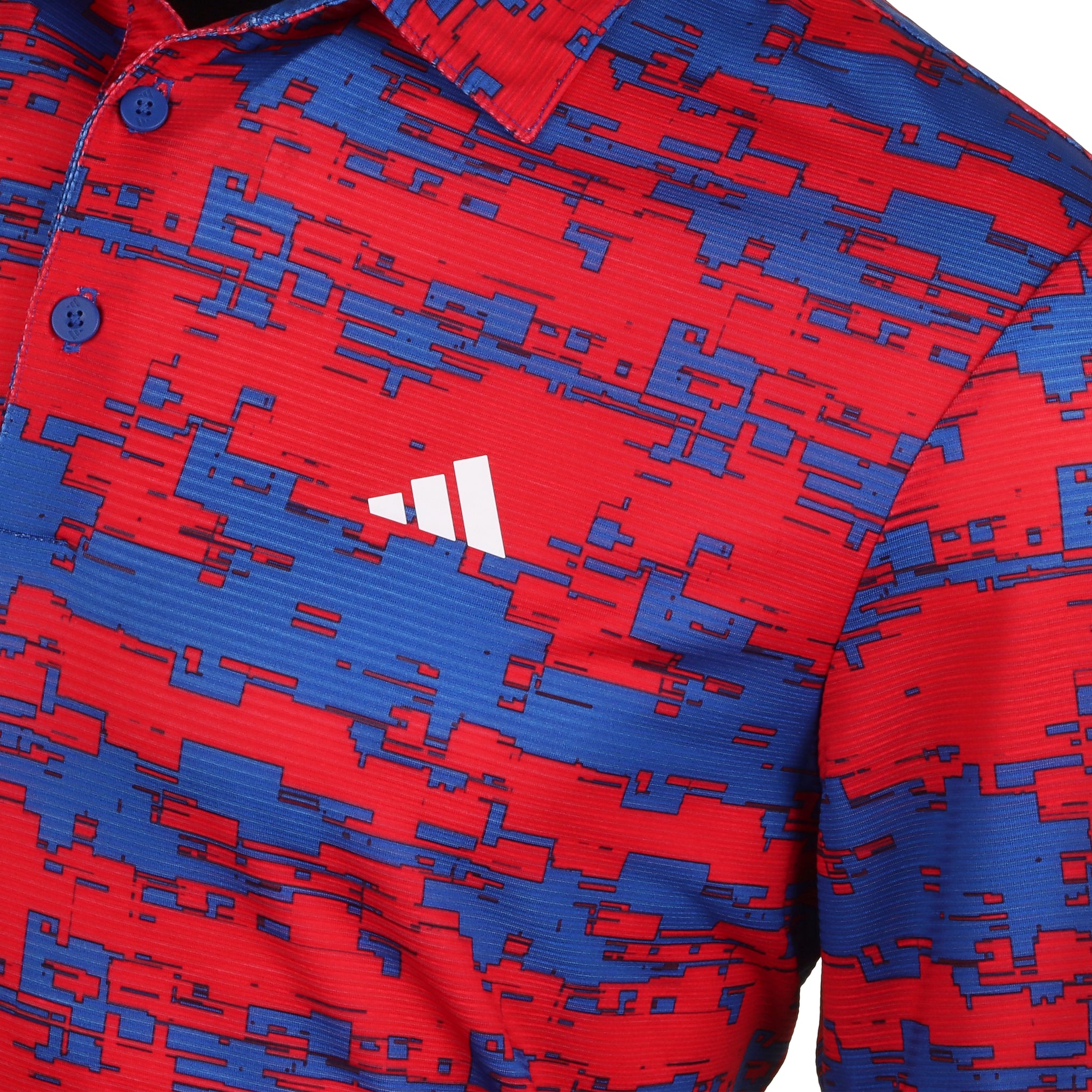 adidas Golf Ultimate365 HEAT.RDY Stripe Shirt Collegiate Royal/Red