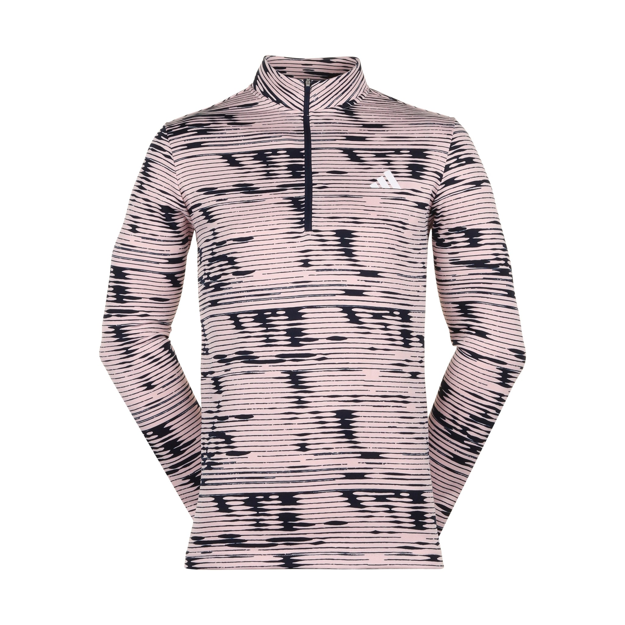 adidas Golf Ultimate365 Linear Stripe 1/4 Zip Sandy Pink/Collegiate Navy