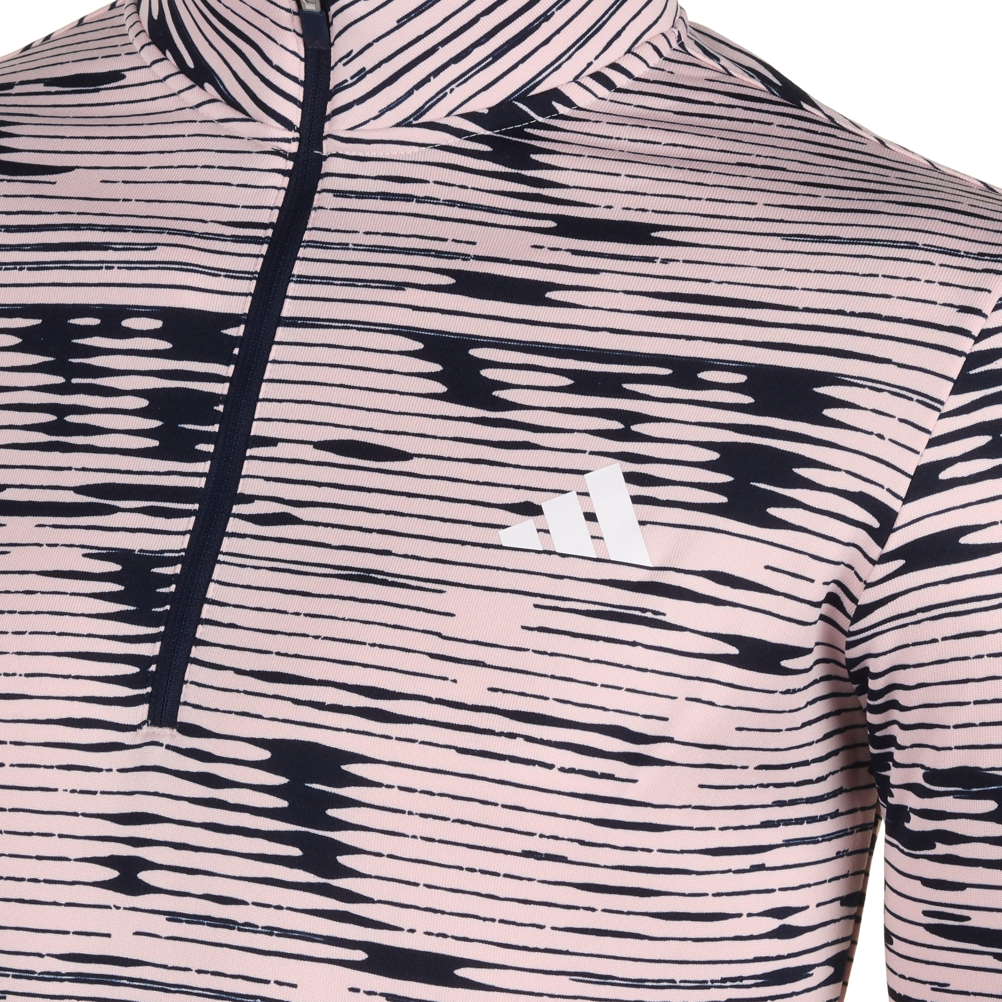 adidas Golf Ultimate365 Linear Stripe 1/4 Zip Sandy Pink/Collegiate Navy