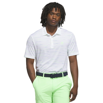 adidas Golf Ultimate365 Mesh Stripe Print Shirt White
