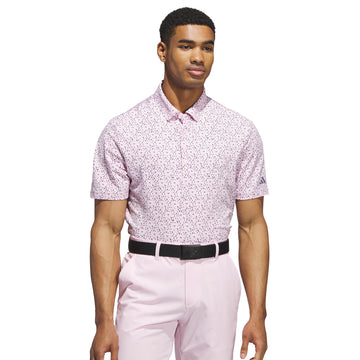 adidas Golf Ultimate365 Micro Argyle Shirt Clear Pink/Preloved Violet