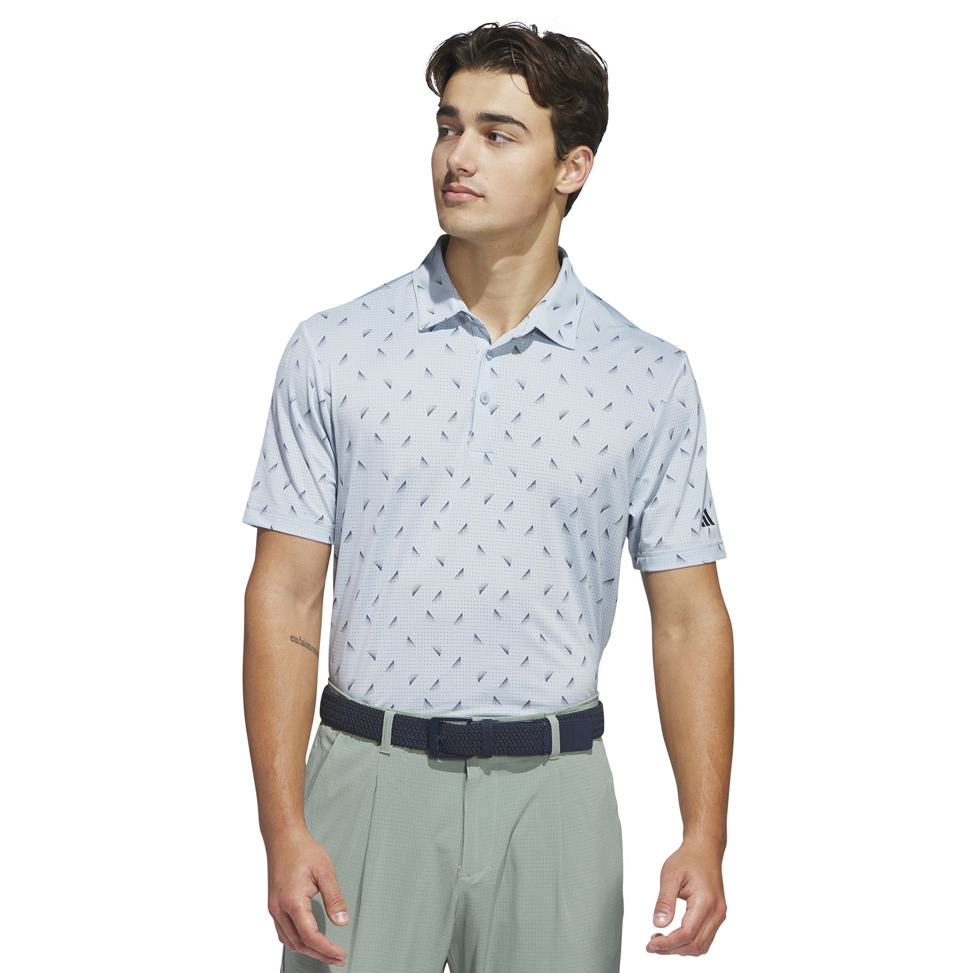 adidas Golf Ultimate365 Printed Mesh Shirt Wonder Blue/Collegiate Navy