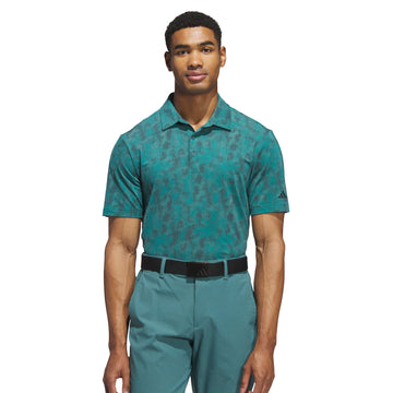 adidas Golf Ultimate365 Textured Print Shirt Pure Teal/Aurora Ivy