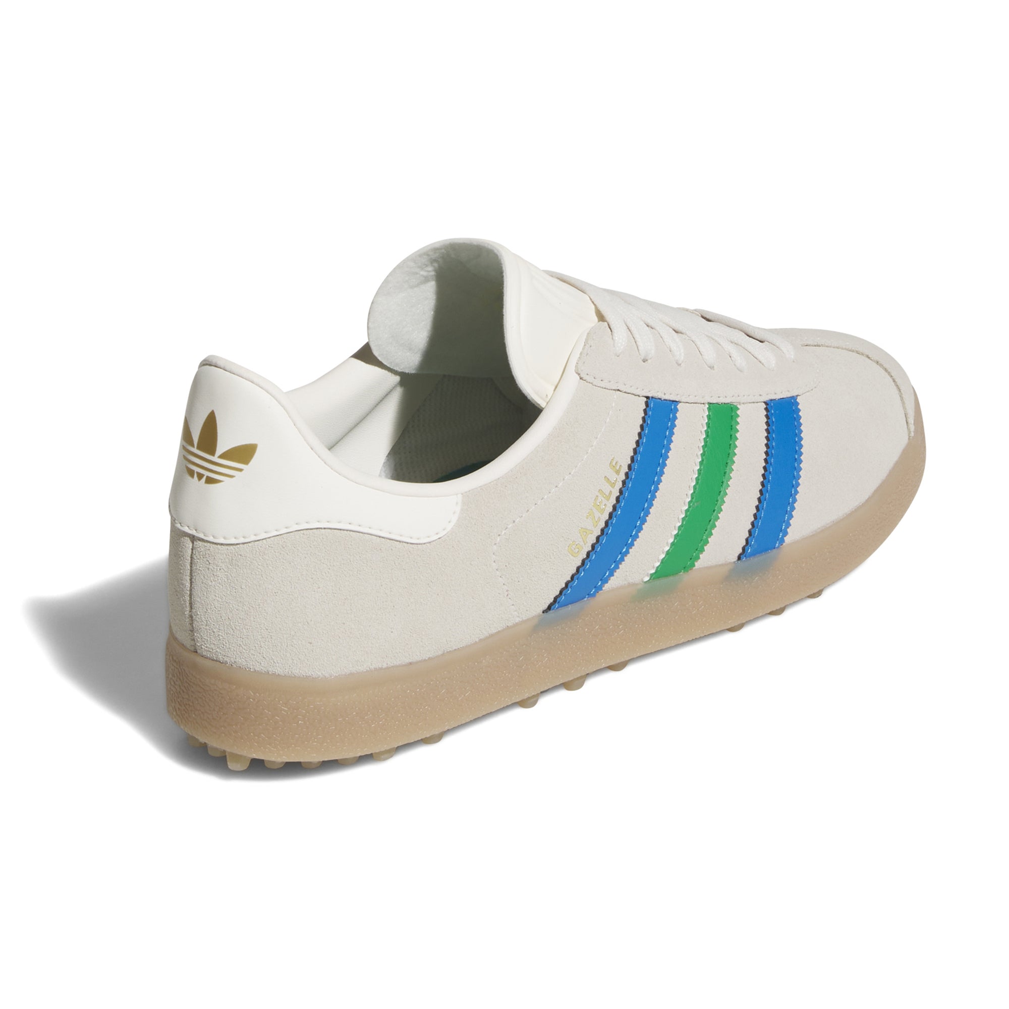adidas gazelle silver green womens adidas Originals Gazelle Spikeless Golf Shoes - Chalk White/Green/Bluebird  - JI4165 - Function18