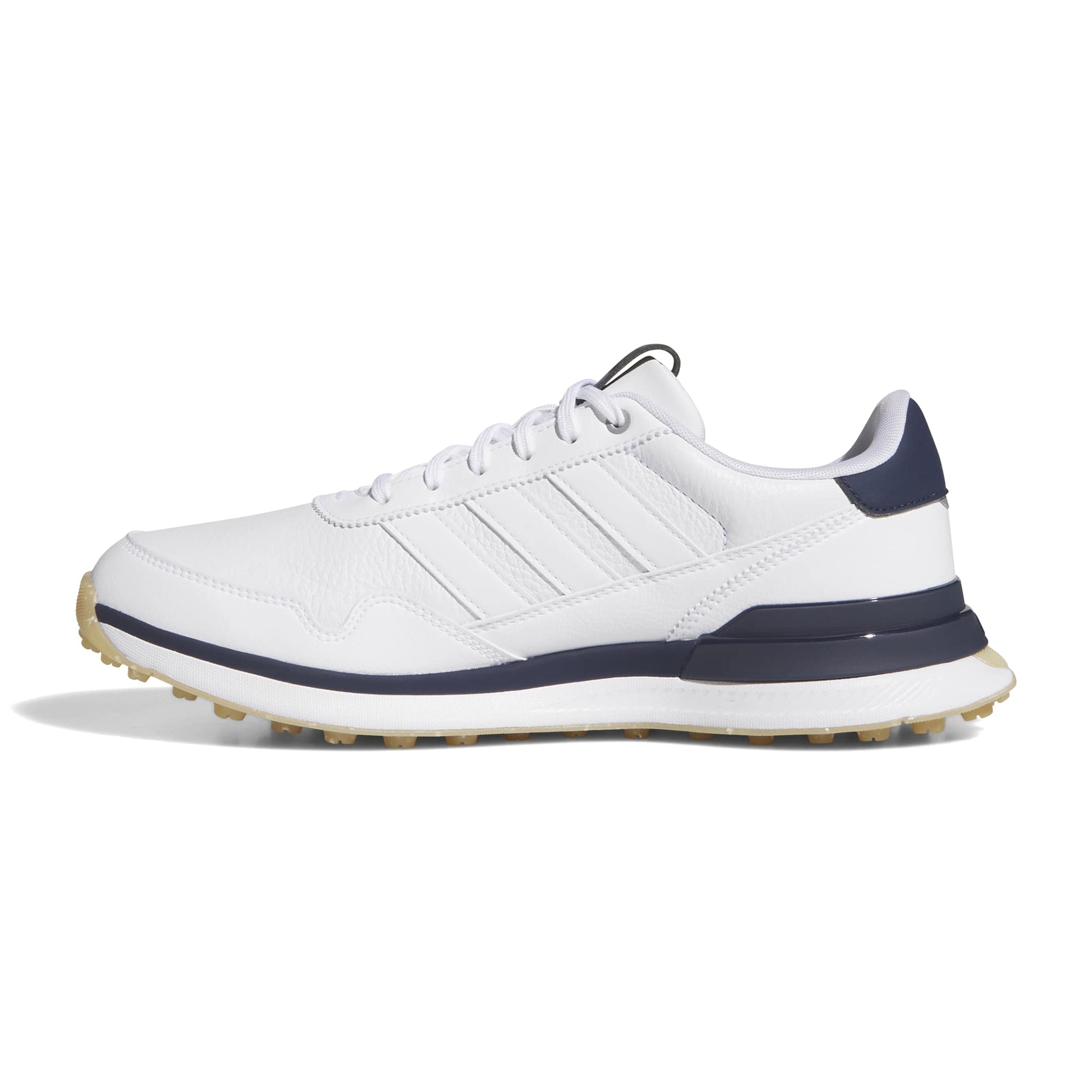adidas S2G 26 Leather Spikeless Golf Shoes - White/Collegiate Navy