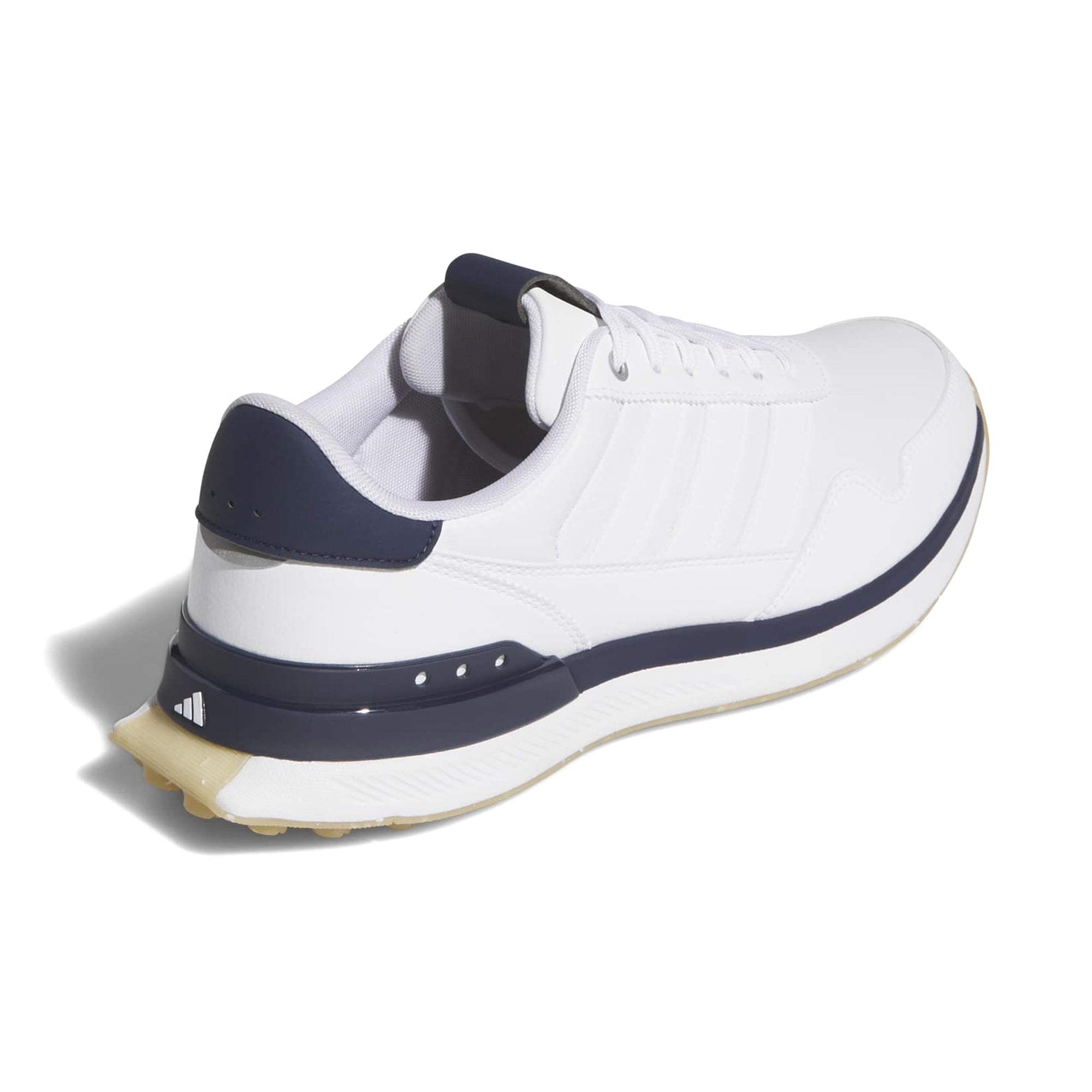 adidas S2G 26 Leather Spikeless Golf Shoes - White/Collegiate Navy